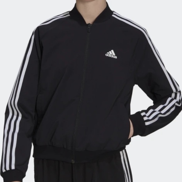 Adidas 3-Stripes Down Jacket in Black - Picture 9 of 10